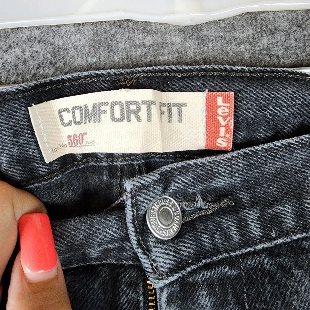 Levis Jeans Mens 46x34 560 Comfort Fit Black Denim Y2K Vintage EUC